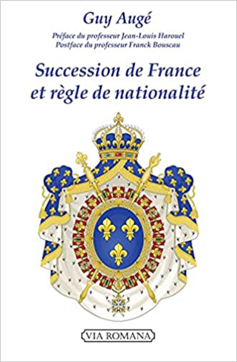 Succession de France et règle de nationalité, Guy Augé, éditions Via Romana, 20 €